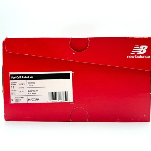 NEW New Balance Men's FuelCell Rebel v4 Running Shoes MFCXLQ4 Blue Yellow - Picture 13 of 14